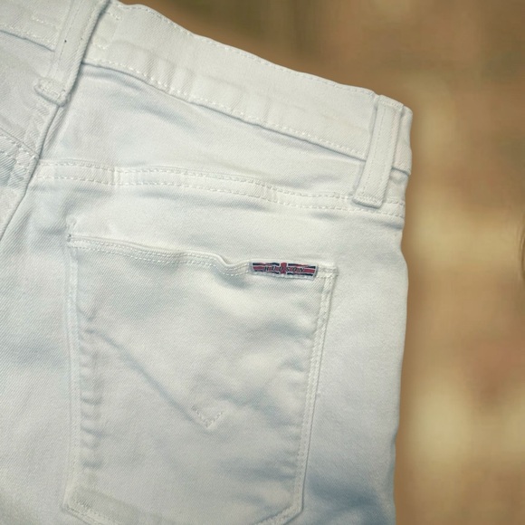 Hudson Jeans White ‘Asha’ Mid-Rise Cuffed Denim Shorts Size 26 - Picture 12 of 13